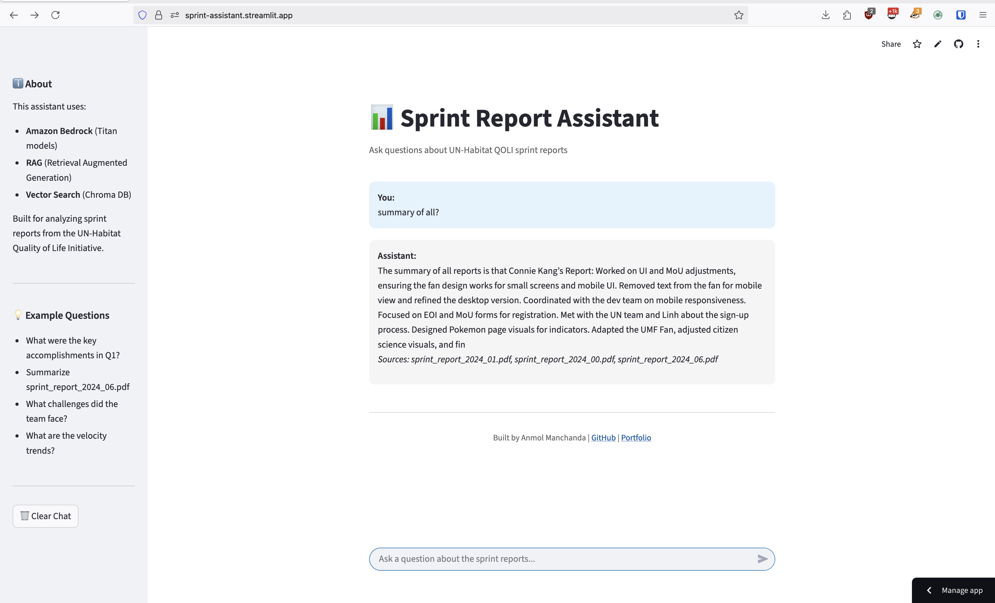 Sprint Summary Generation